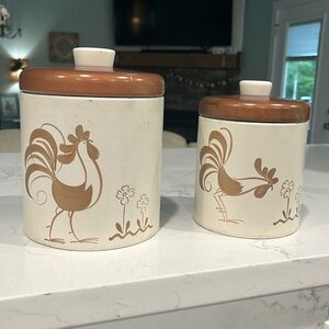 Vintage Canister Set Ransburg Rooster